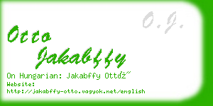 otto jakabffy business card